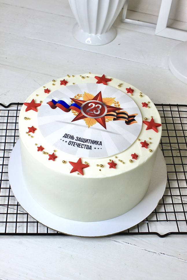 Торт "С днем защитника отечества со звездами"